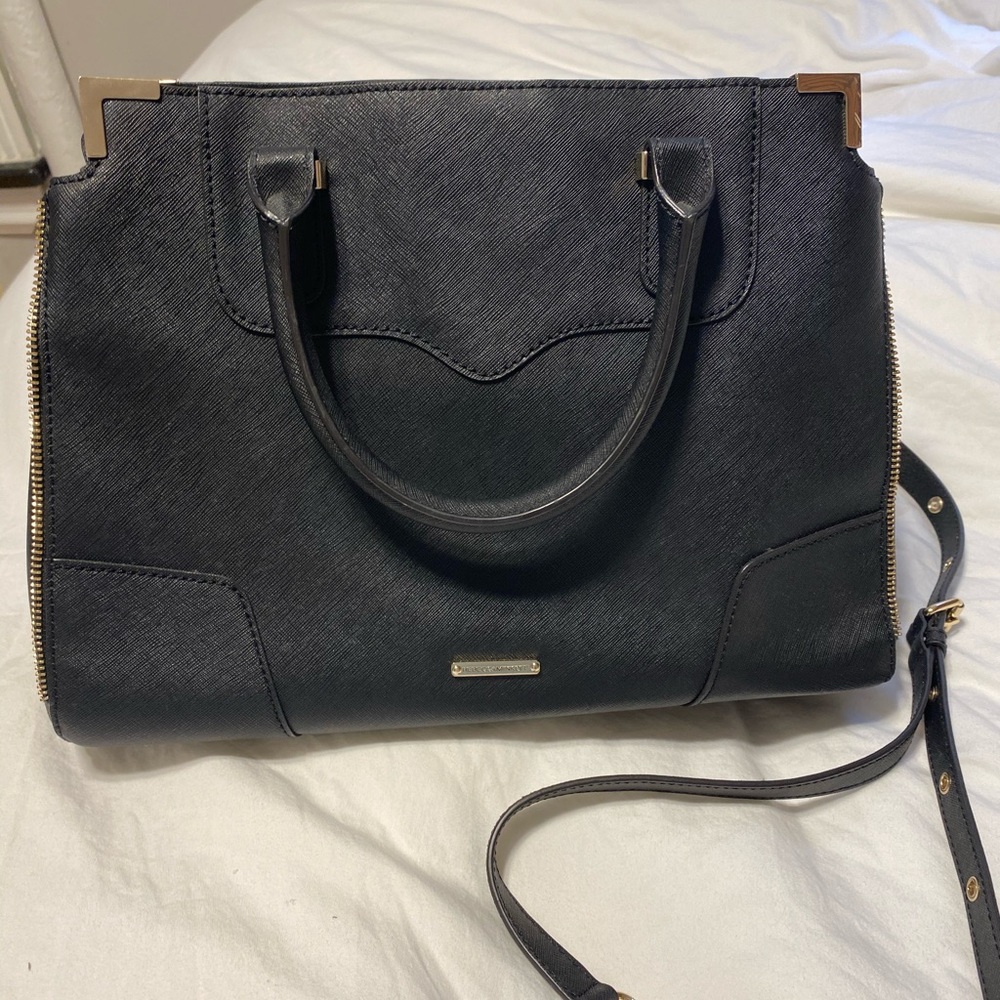 Rebecca Minkoff black satchel tote